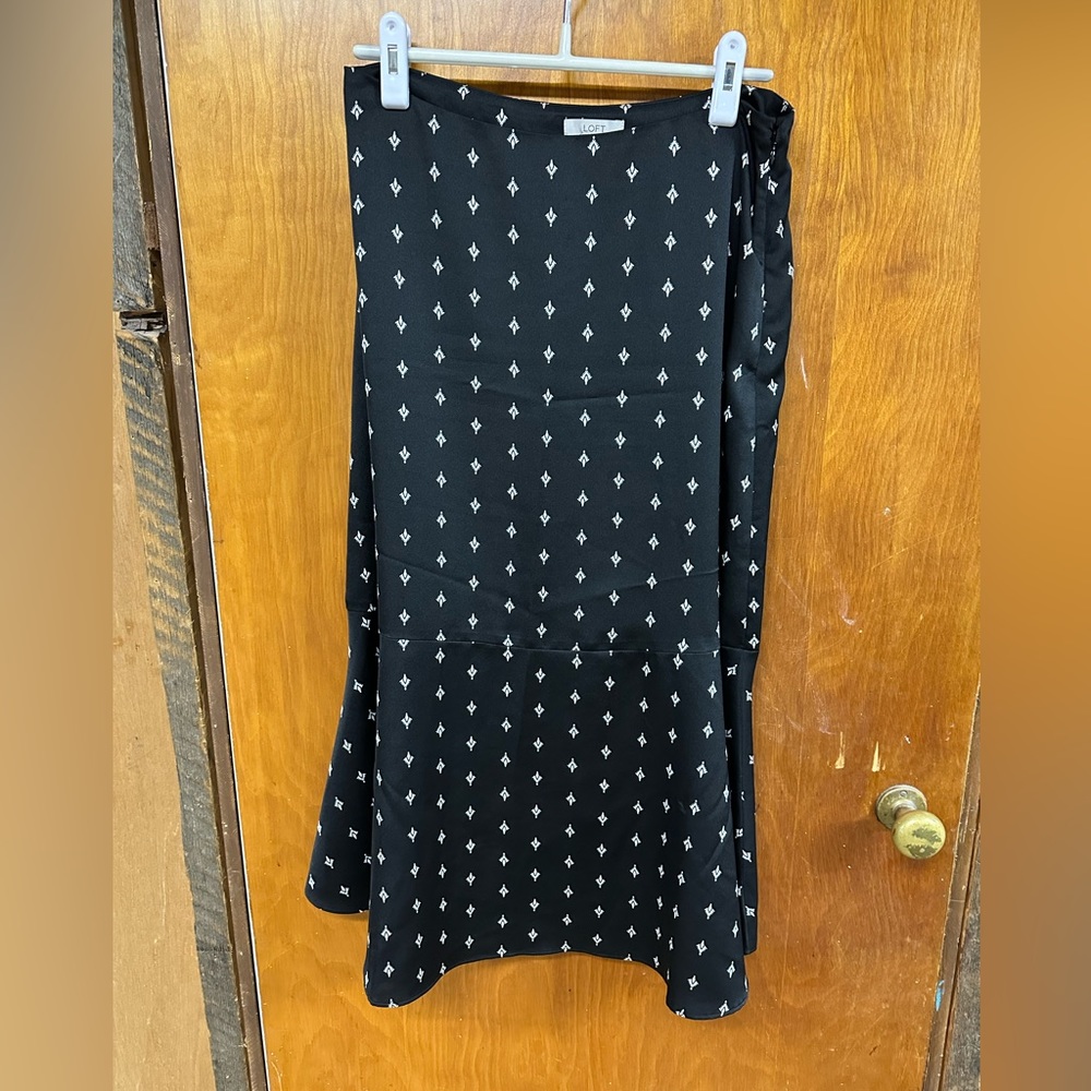 Loft black long skirt